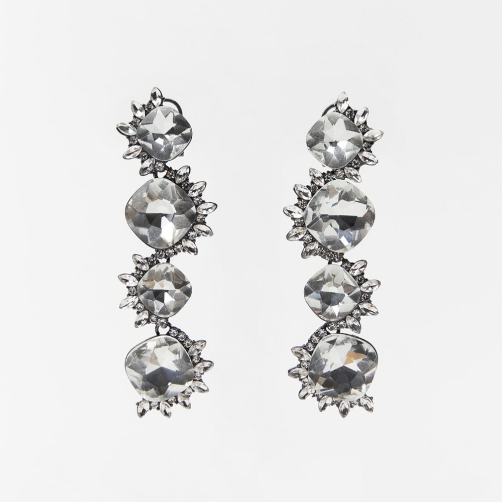 ZARA JEWEL earrings Silver NWT - Picture 2 of 4
